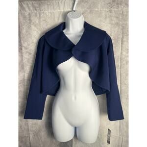Tahari by Arthur S. Levine Women’s Cropped Jacket Size 2 Navy Blue NWT